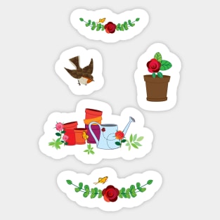 Gardening Set:. Sticker